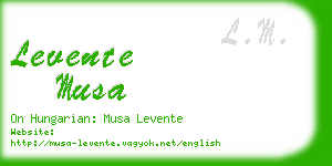 levente musa business card